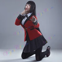 vegascharm adult kid girl kakegurui jabami yumeko cosplay costume full set saotome meari japanese school girls uniform