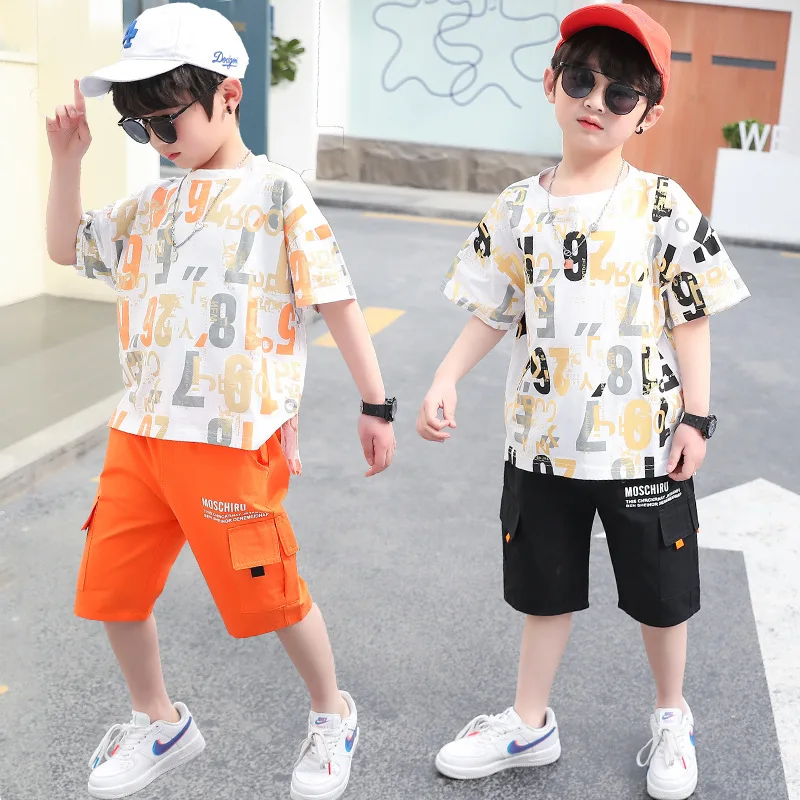 Летняя Пляжная повседневная одежда для мальчиков Детские пятиконечные