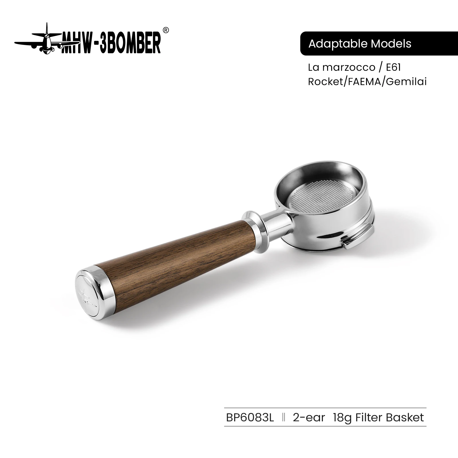 Бездонный портафильтр MHW-3BOMBER из нержавеющей стали для Delonghi/Berivlle/Barsetto/Welhome/Lamarzocco