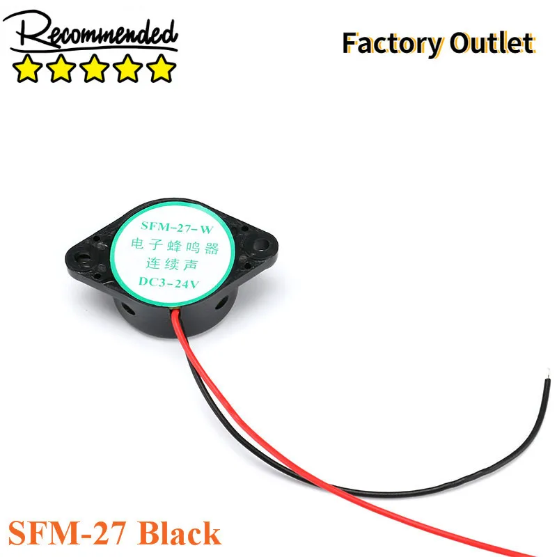 

SFM-27 Alarm High-decibel DC3-24V 12V Electronic Buzzer Beep Alarm Continuous Beep for Arduino