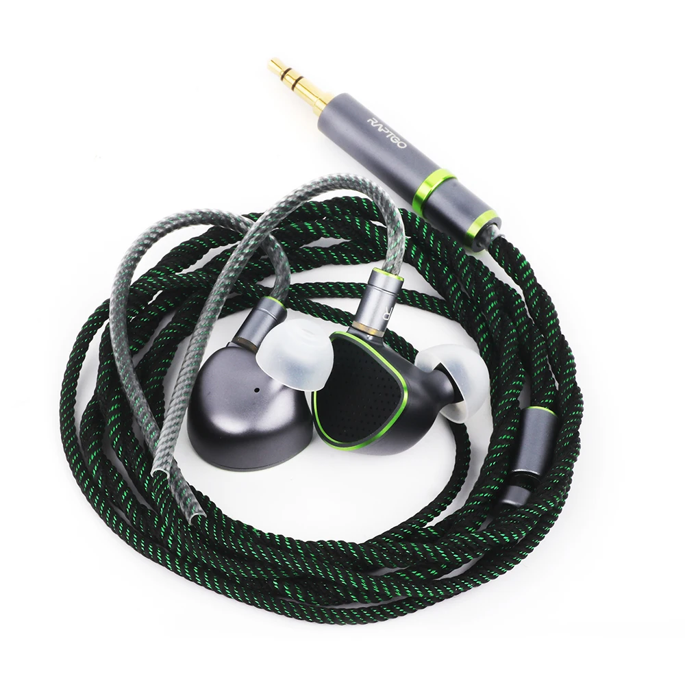 RAPTGO HOOK-X 14 2 мм открытый плоский привод + PZT HiFi наушники-вкладыши со съемным кабелем