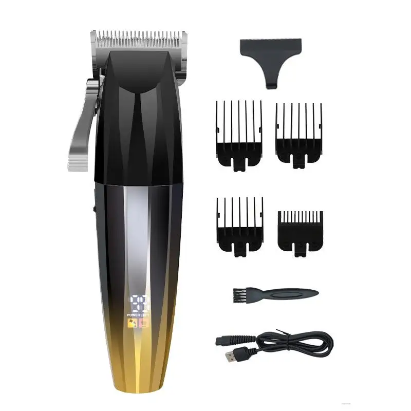 

New Diamond Electric Carving Hair Clipper LCD Display Head Oil Trimmer Men's Haircut Home Clipper