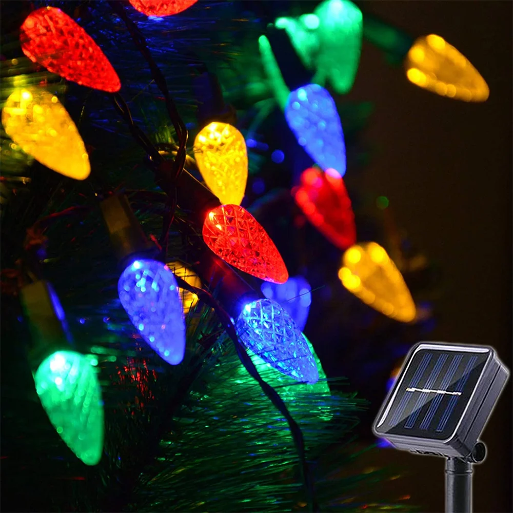 

Solar/Battery Powered LED Strawberry String Lights 16.4ft 50LED Christmas Fairy Lights for Patio Tree Party Wedding Home Decor