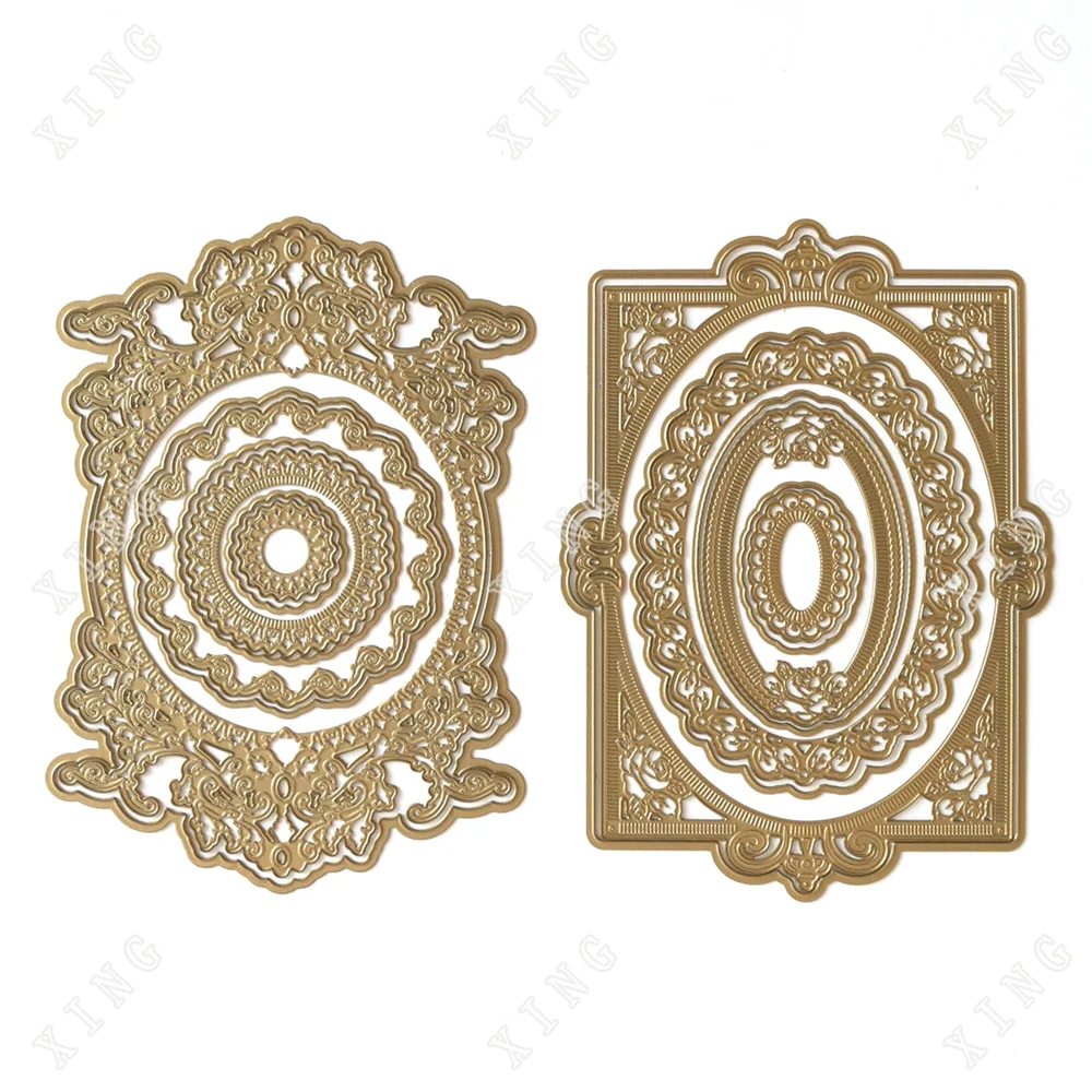 

Reusable Hot Sale Embossing Template 3d Fancy French Frame New Metal Cutting Dies Diy Scrapbooking Paper Craft Card Decoration