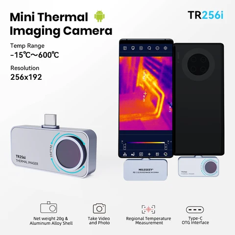 термометр MILESEEY TR160i TR256i 256*192 , термометр камера для Android, инструмент для ремонта печатных плат