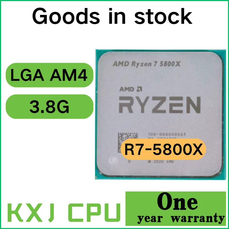 

AMD Ryzen 7 5800X R7 5800X 5800X 3.8 GHz Eight-Core 16-Thread CPU Processor 7NM L3=32M 100-000000063 Socket AM4