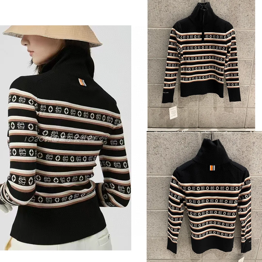 South cape golf clothing women's long sleeved top knitted sweater Korean version slim sports GOLF golf suit Outdoor warm casual