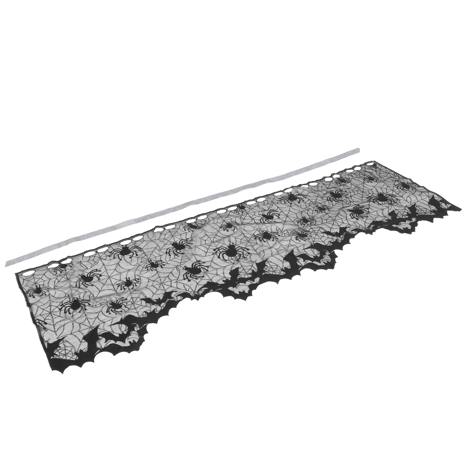 

1Pc Spider Web Tablecloth Table Runner Lampshade (black)