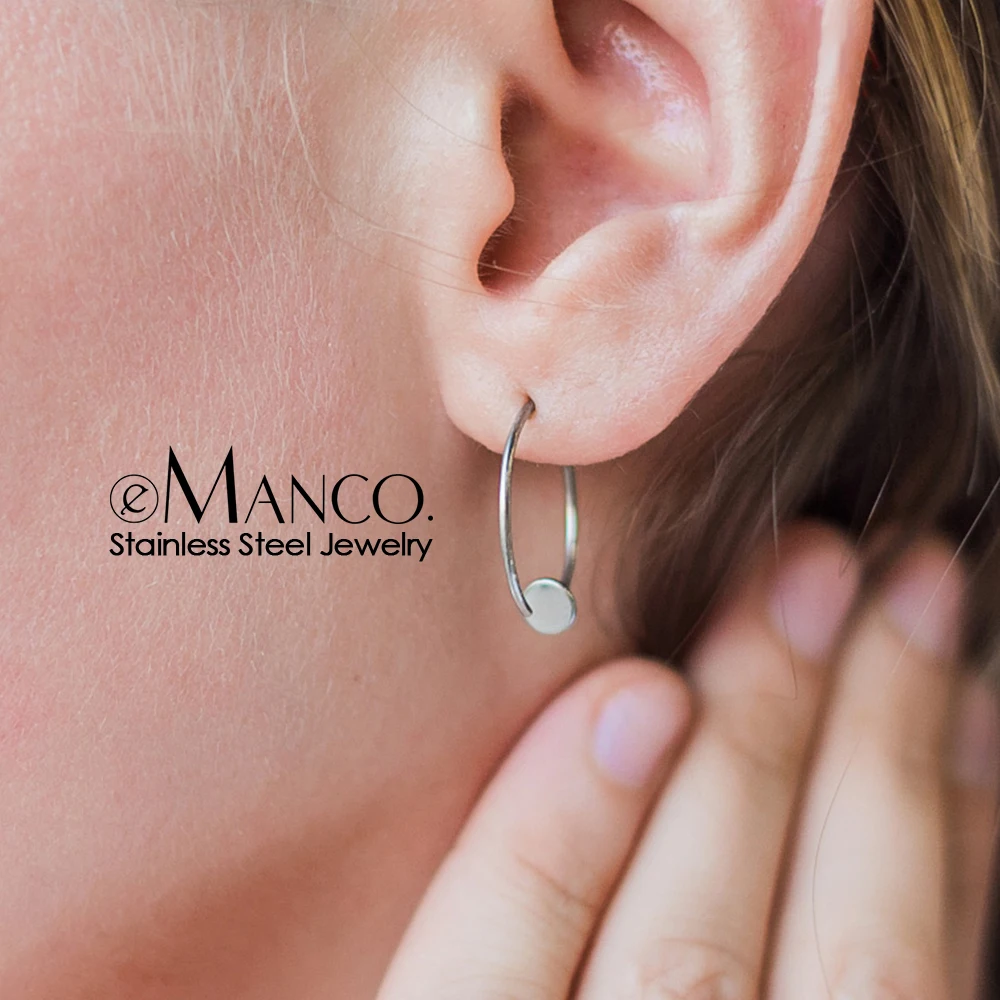 Минималистичные женские серьги-гвоздики из нержавеющей стали