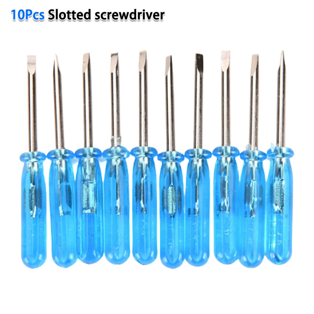 

10Pcs Screwdriver Slotted Cross Screwdriver 2.0mm Small Nutdrivers Repair For Small Items Hand Tool
