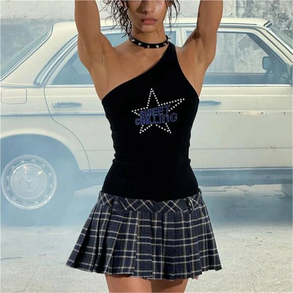 Летние юбки для женщин корейская мода женская клетчатая юбка в стиле преппи с