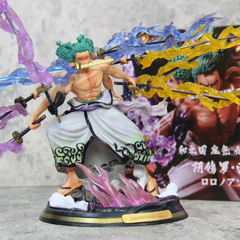 

One Piece Roronoa Zoro Action Figure Toys Figuras Anime 25cm PVC Manga Figurine GK Statue Collection Model Gift for Children