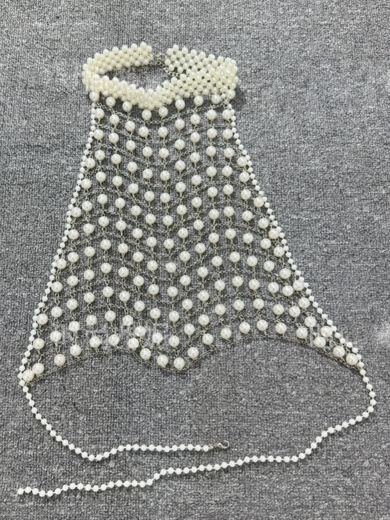 OFU Искусственный жемчуг бисер металлическая цепочка для тела полая майка с