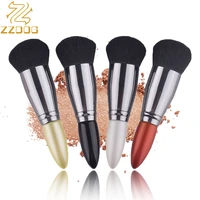 zzdog 1pcs mini protable makeup brush chubby high quality beauty tools for cosmetic face loose powder blush foundation contour