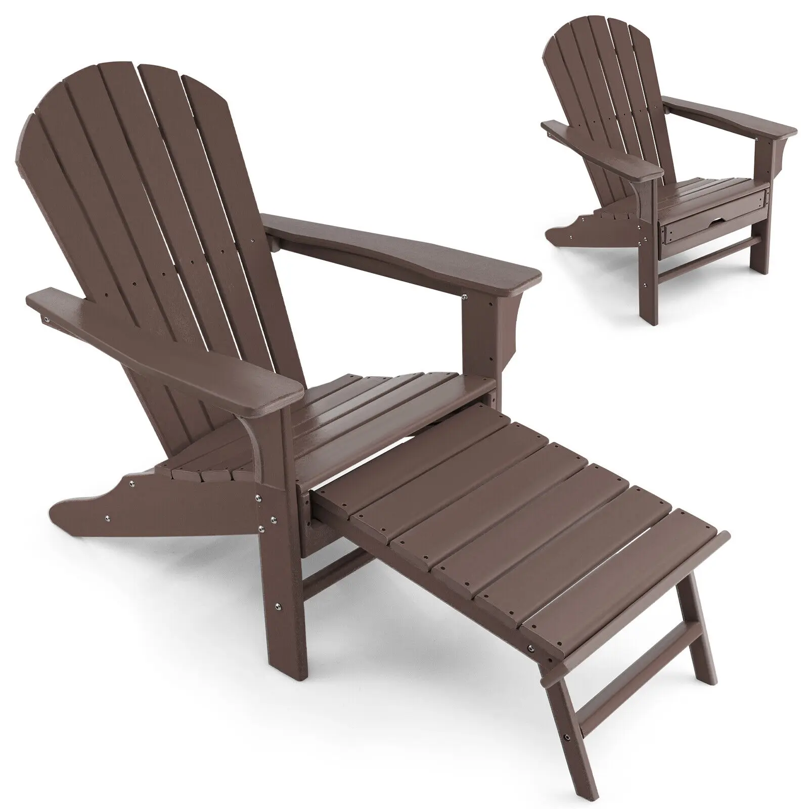Beach Seat Retractable Ottoman Coffee