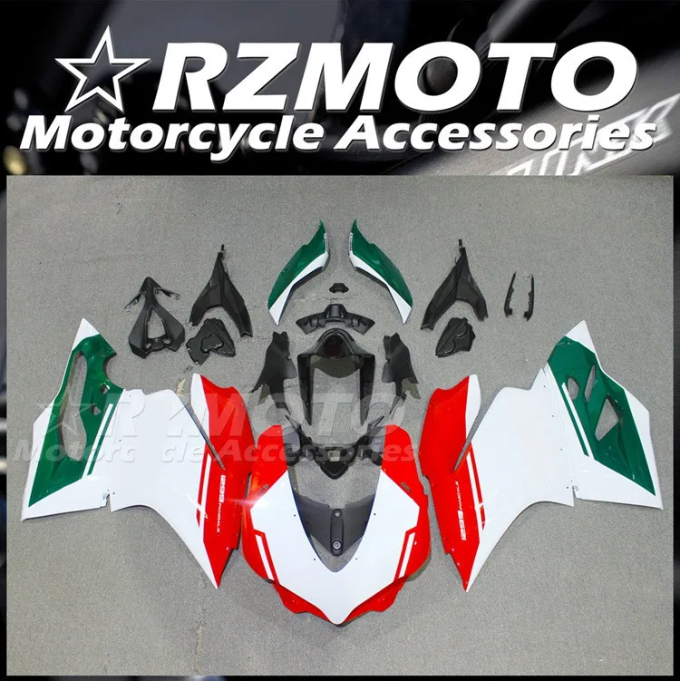 

4Gifts Injection New ABS Motorcycle Fairings Kit Fit for Ducati 959 1299 Panigale s 2015 2016 15 16 Bodywork Set Cool Red Green