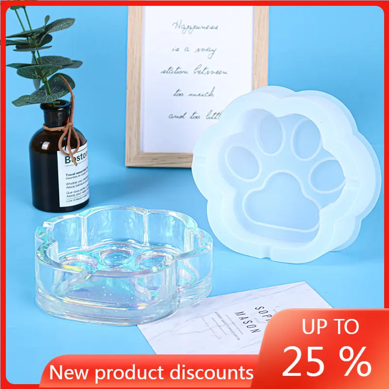 

Diy Cat Paw Glue Dripping Silicone Mold Cat Paw Ashtray Epoxy Resin Mold Kitten Ashtray Mold Festival Hand Gift