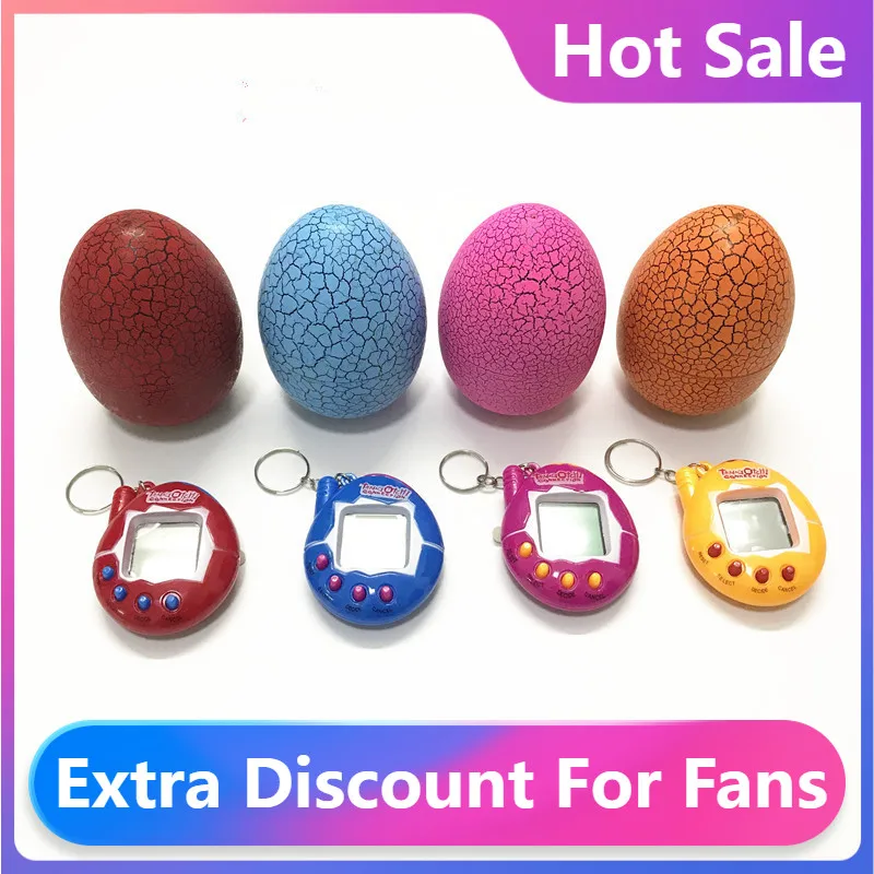 

Fashion New Dinosaur Egg Multi-colors Virtual Cyber Digital Pet Game Toy Tamagotchis Digital Electronic E-Pet Christmas Gift