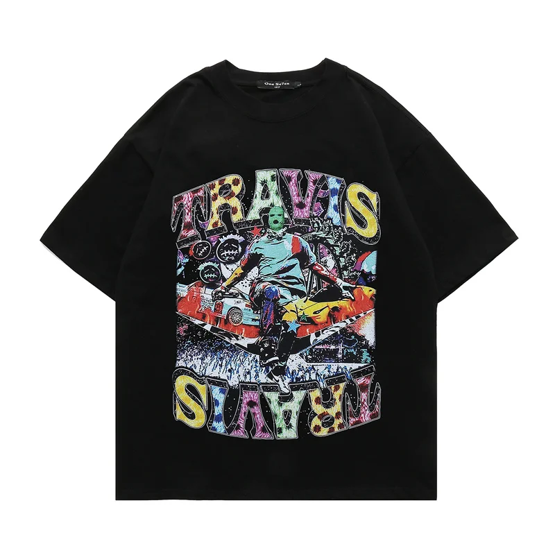 Футболка с рисунком Трэвиса Скотта Лил УЗИ Верт Кани Уэста Кендрик Ламар Бигги