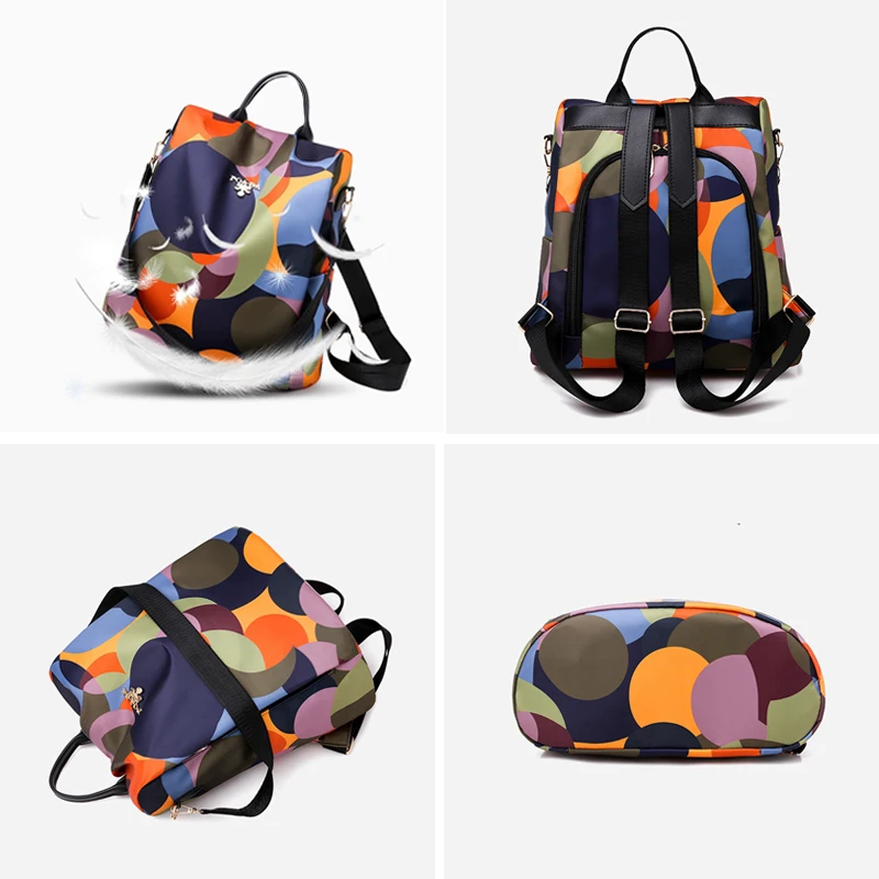 New Anti-Theft Fashion Backpack Women Casual Waterproof School Bags for Teenage Girl Multi-Function Shoulder Bag Travel Rucksack