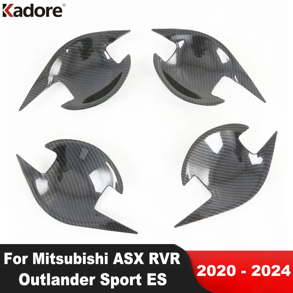 

Для Mitsubishi ASX RVR Outlander Sport ES 2020 2021 2022 2023 2024 углеродное волокно Автомобильная боковая дверная ручка крышка чаши аксессуары для отделки