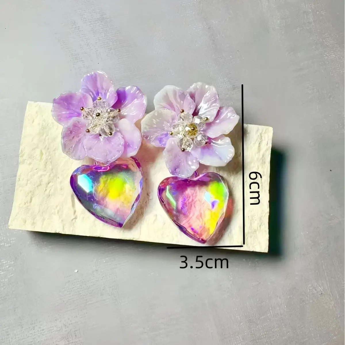 Новый стиль европейская мода градиент фиолетовый маленькие цветочные подвески