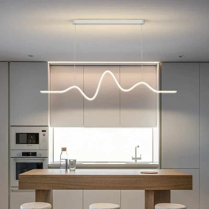 Современная Минималистичная волнистая фотолюстра кухонный остров Ресторан Бар