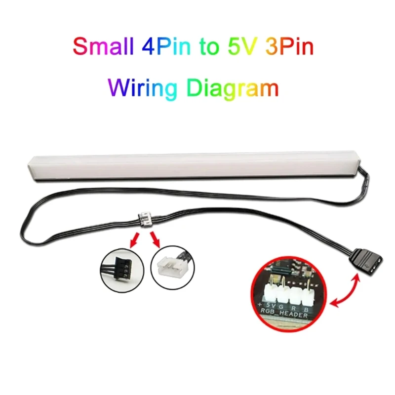 

5V 3Pin Computer Motherboard Extension Cable 4Pin ARGB 5V 3Pin ARGB Sync Hub Splitter Connector for PC Computer Drop Shipping