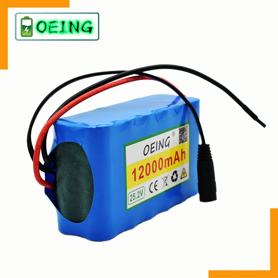 

2022 100%NEWEST 6s2p 24V 12.0Ah 18650 to lithium battery pack 25.2v 12000mAh electric battery bike with BMS