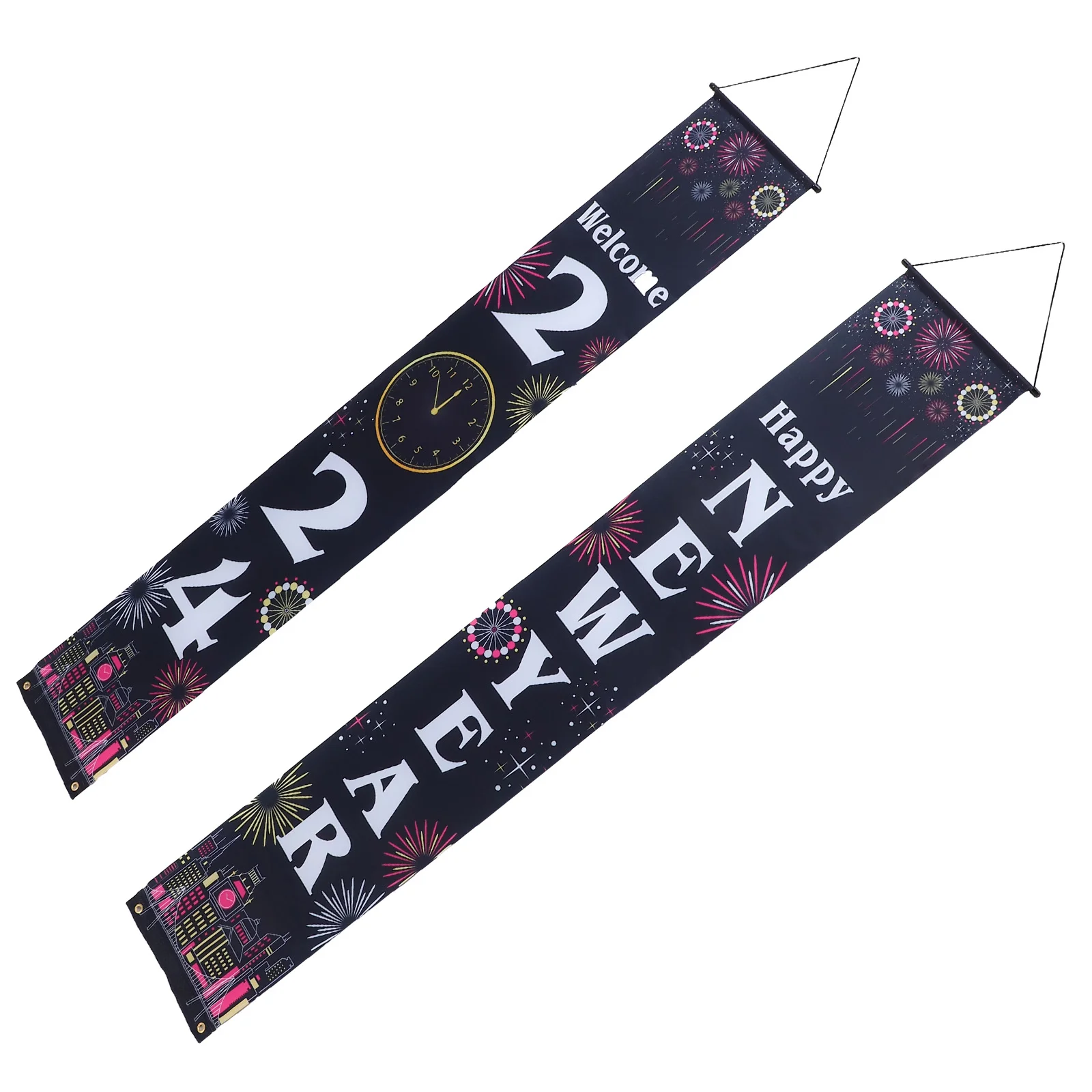 

1 Pair of New Year Porch Couplet Festival Door Banner 2024 Year Door Banner Sign Hanging Door Sign