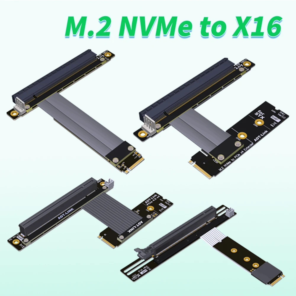 

ADT R43 M.2 NGFF NVMe STX Motherboard GPU Graphics Card Extension Cable To PCI-E 3.0 X16 M2 Turn 90 Degree PCI Express 16x Riser