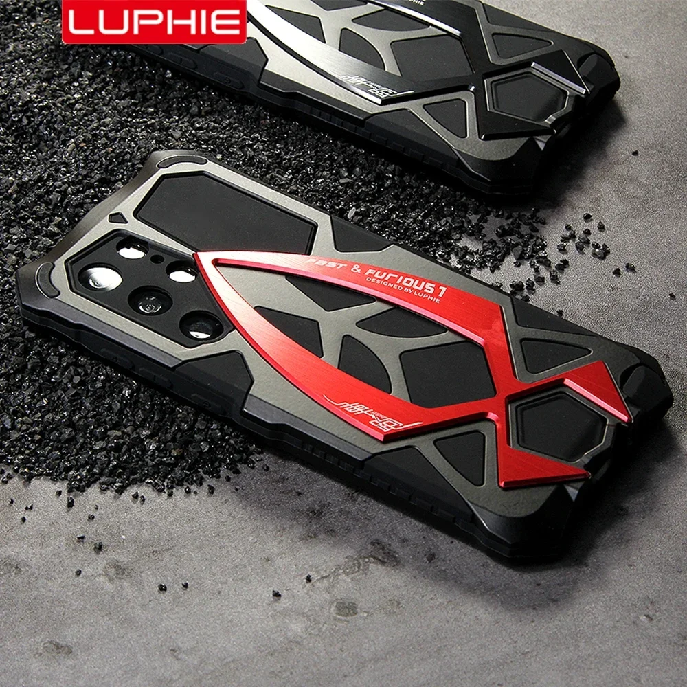 Противоударный металлический чехол LUPHIE для Samsung Galaxy S24 Ultra S23 S22 S21 Plus A52 A52S A72