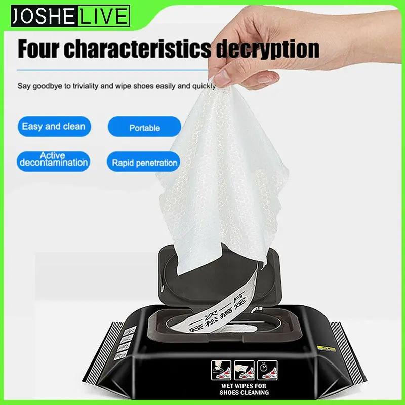 

30/12/1Pcs Disposable White Shoe Wipes Portable Shoe Cleaning Wet Wipes Fast Scrubbing Quick Dry Sports Shoes Cleaning Tissue