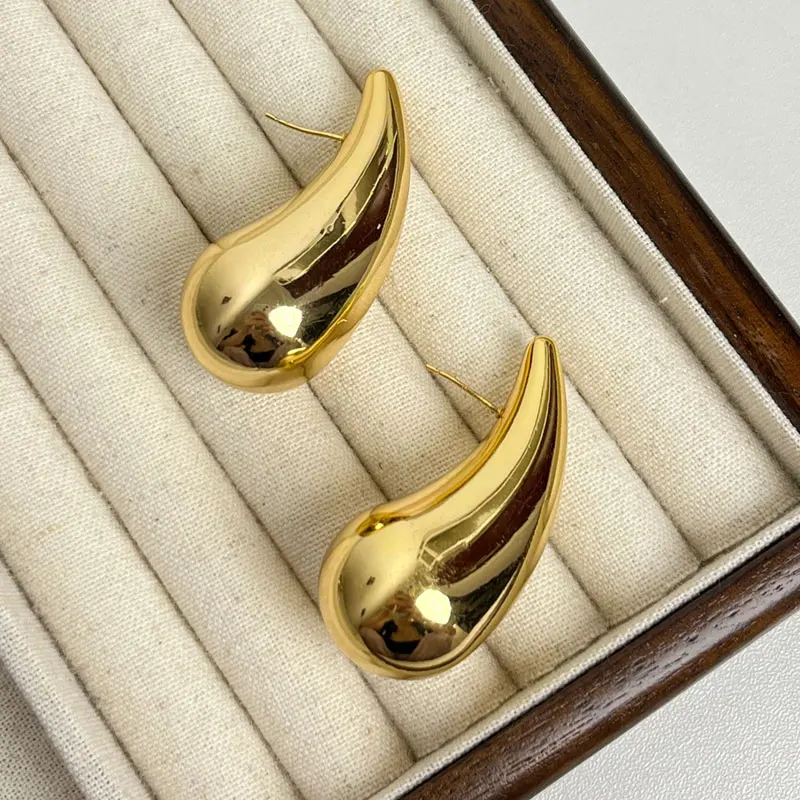 Модные золотые серьги-капли в стиле ретро для женщин роскошные гипоаллергенные