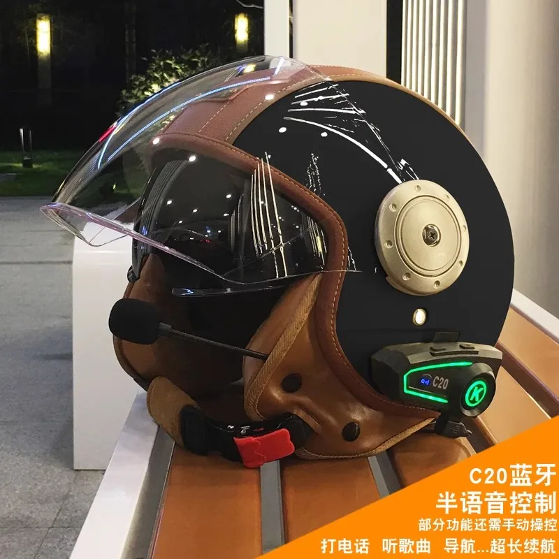 Умный Bluetooth-шлем для мотоциклистов etro теплый шлем защиты ушей с открытым лицом