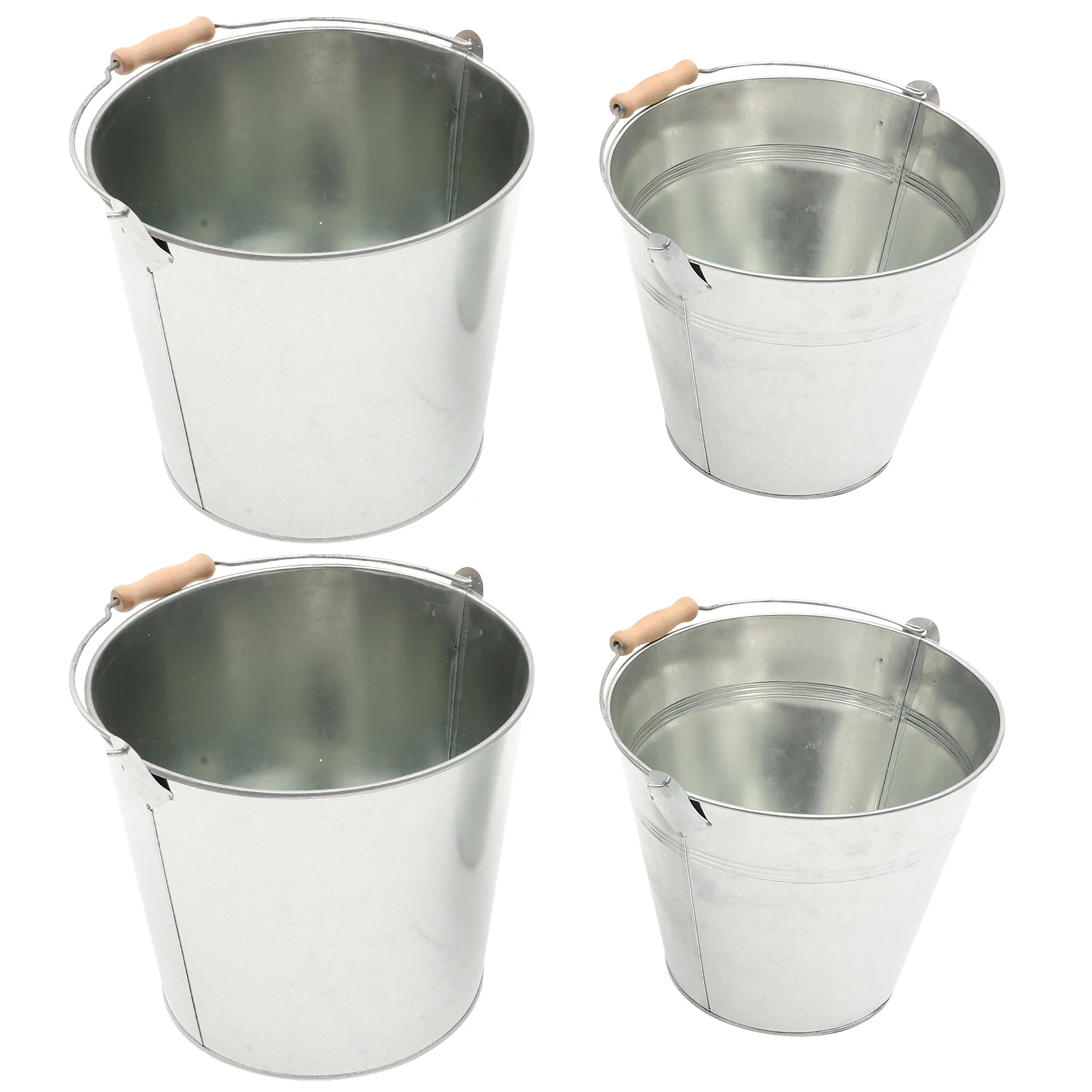 

2pcs Metal Bucket For Fireplace Ashes Fireplace Ash Bucket Fireplace Bucket For Ashes Grease Bucket For Grill