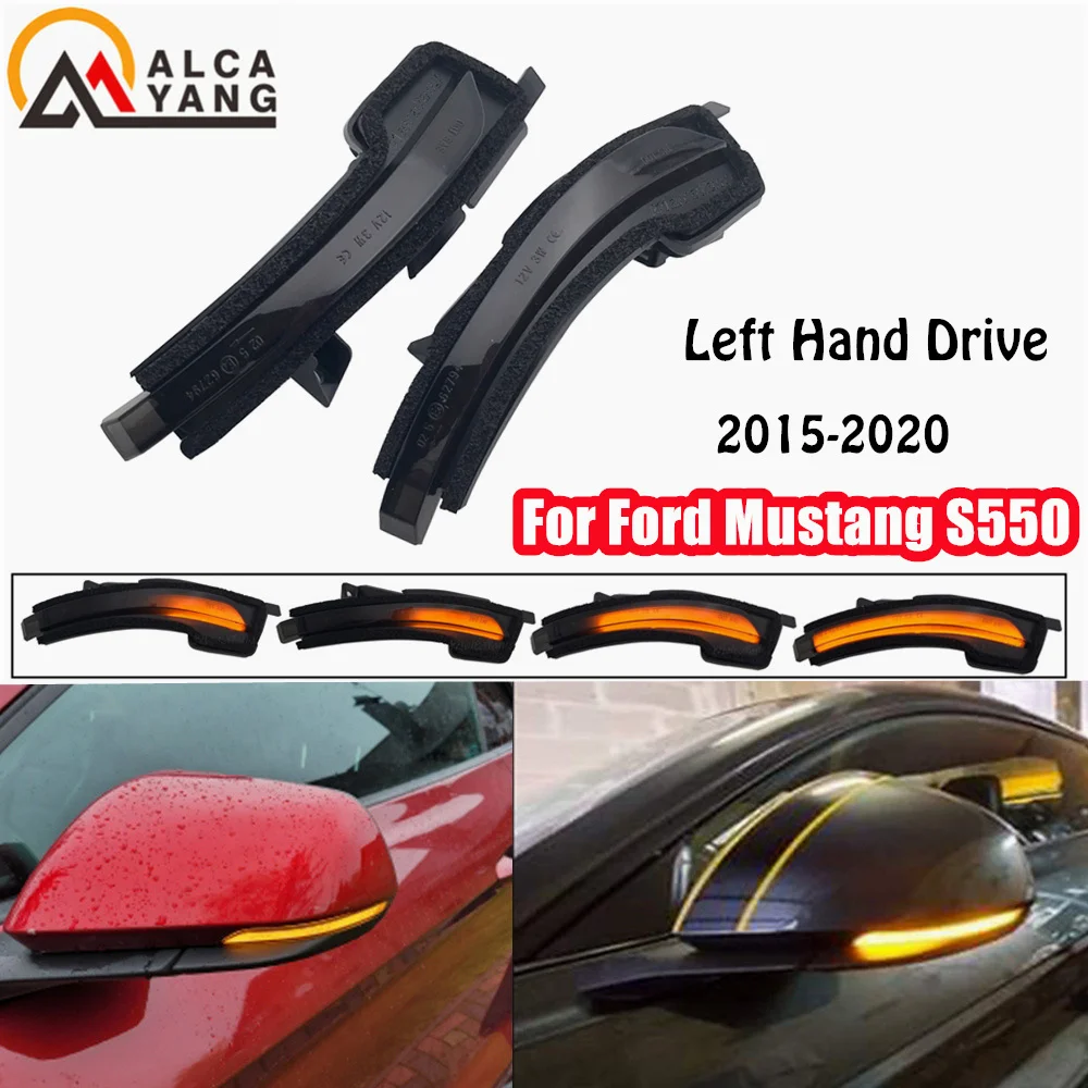 2x динамические янтарно-белые боковые зеркала заднего вида указатель поворота