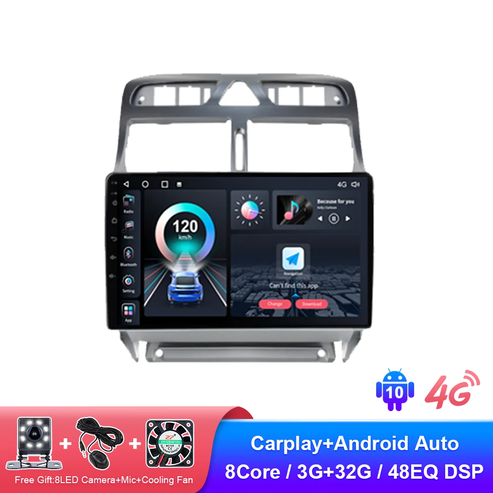 

Car Multimedia Player Receiver For Peugeot 307 2002-2013 Touch Screen Car Radio Player Android Auto10 Audio Navigation GPS 2Din