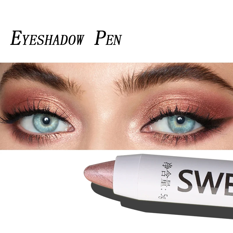 

FOCALLURE 24 Color Eyeshadow Pencil Long Lasting Waterproof and Not Blooming Shiny Pearlescent Eye Shadow Makeup Eyeliner Pen