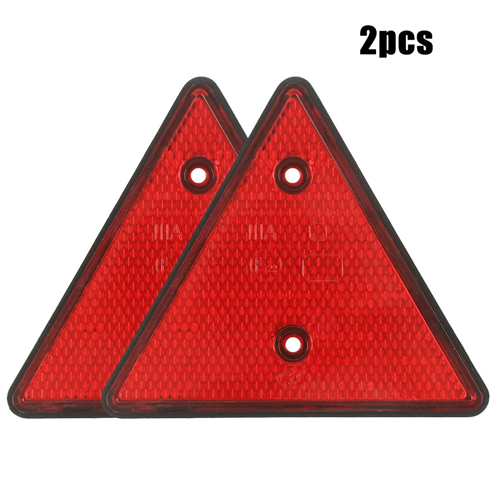 

2pcs Red Car Triangle Reflector Reflective Triangular Safety Warning Reflectors Whole Panel Reflective Car Accessories