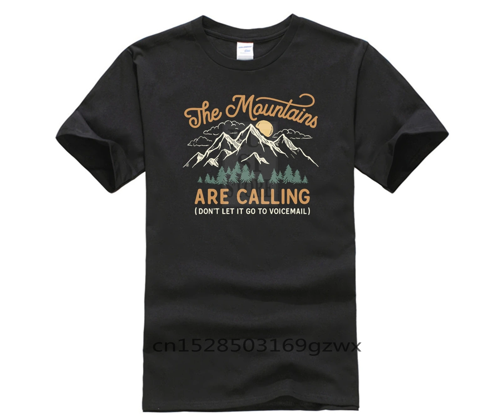 

Футболка мужская приталенная, из натурального хлопка, в стиле «горы»