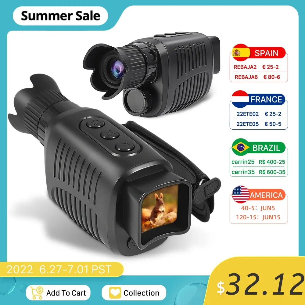 HD инфракрасная камера ночного видения монокулярный Цифровой телескоп с дневным