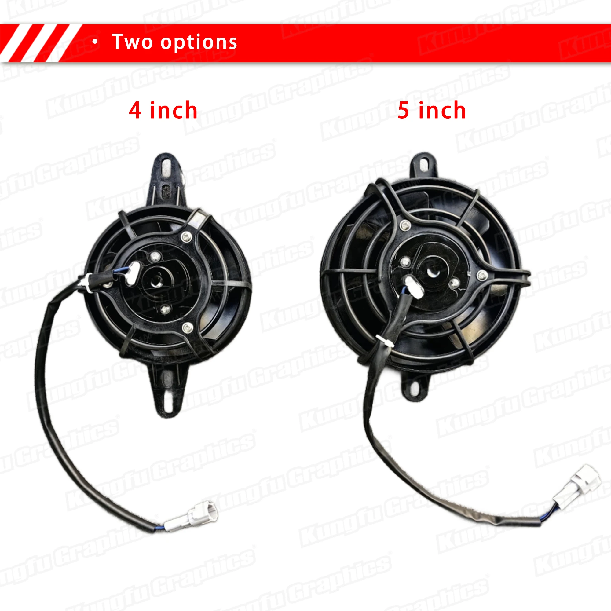 Вентилятор охлаждения JY Racing универсальный радиатор 4 дюйма 12 В С 7 лезвиями