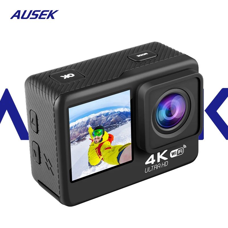 

AUSEK Real 4K 30fps Sports Ptz Streaming Camera Video Conference Wide Vlogging Kit Camera Record for Motorcycle AT- S60TR
