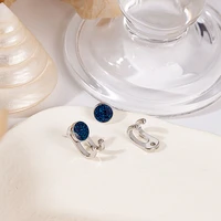 simple fashion geometric round stud earrings irregular childlike earrings earrings for women girl jewelry gifts
