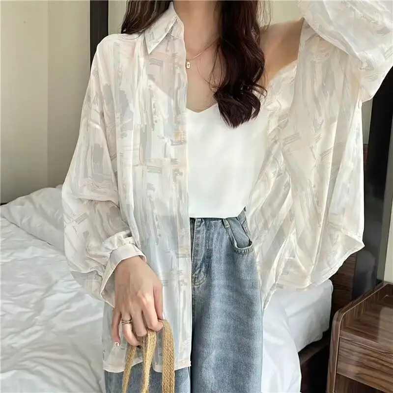 Женский тонкий летний свободный Джокер кардиган пальто из вискозы