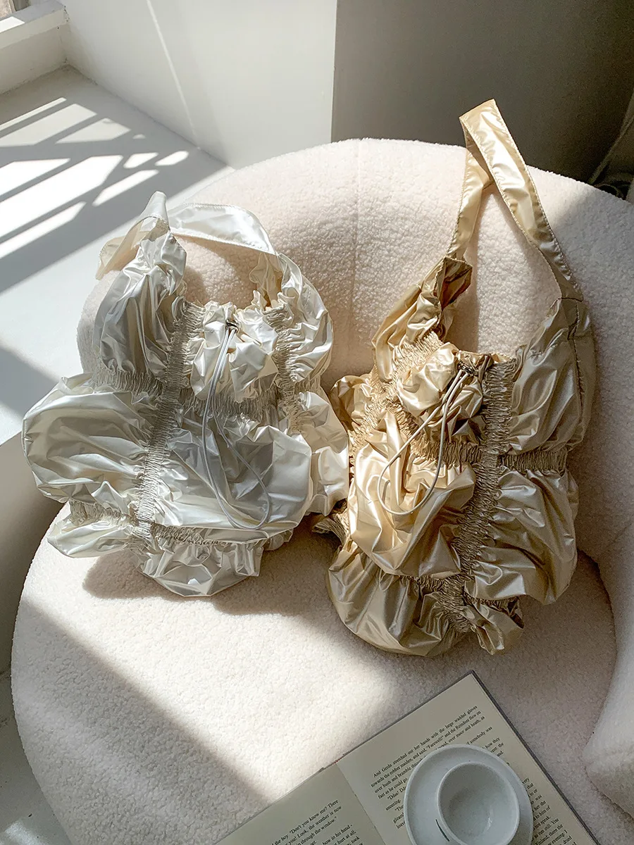 

Fashion Crossbody Bags Purses and Handbags Luxury Design Women Shoulder Bag Glossy Soft Leather Drawstring Large Messenger Pack