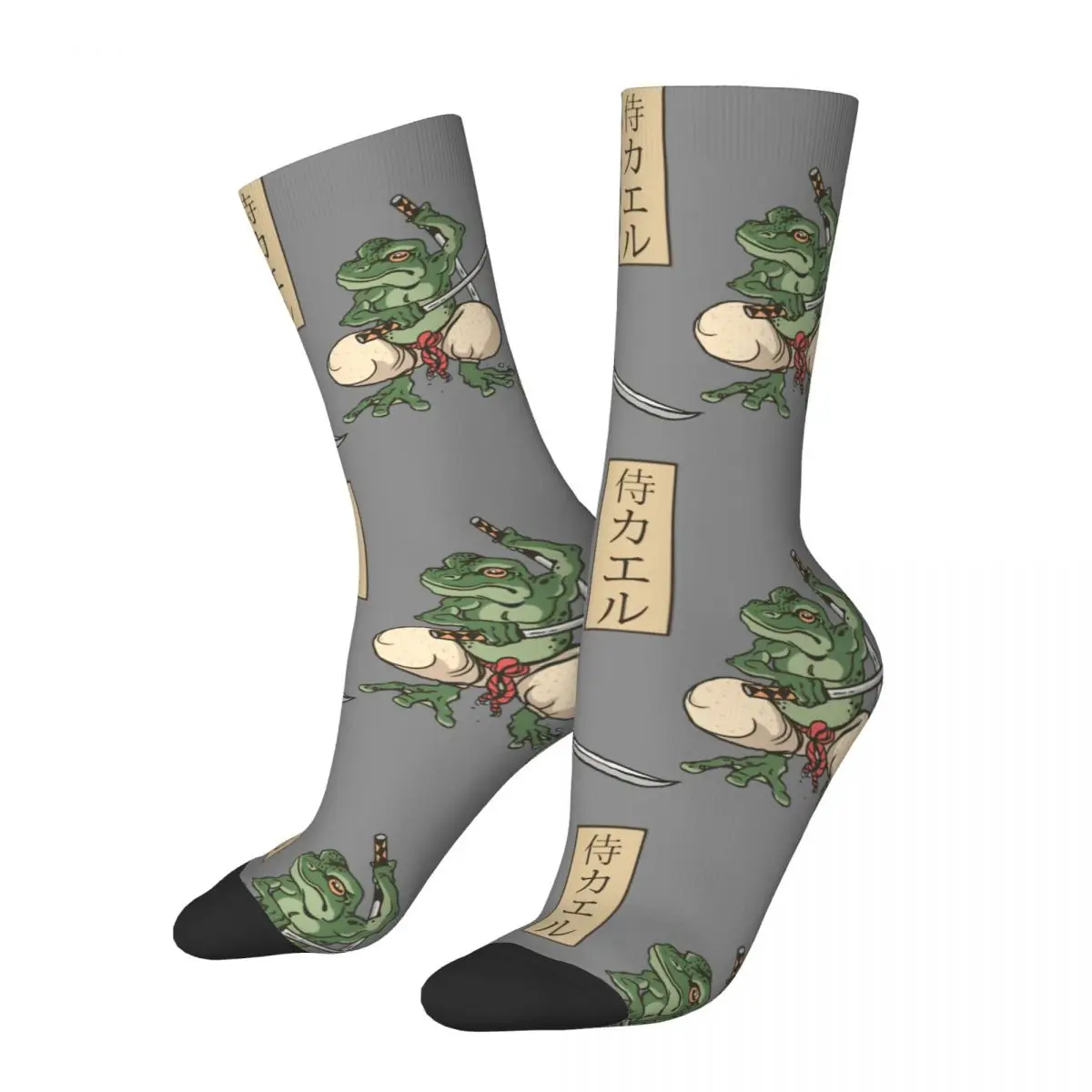 

Compression Sock for Men Cute Animal Funny Frog Hip Hop Vintage Samurai Rabbit The Usagi Chronicles Pattern Printed Crew Sock