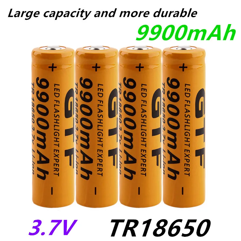 

100% Оригинальная 18650 литиевая перезаряжаемая батарея 9900 мАч литиевая батарея 3,7 в для яркой фототехники портативный источник 18650,00