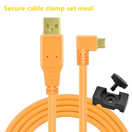 Фото Оранжевый Кабель USB 2,0 к Micro USB 5Pin, высококачественный кабель камеры A7S2 A7S A7R a7M, фотокабель на линии 3 м/5 м/8 м №1